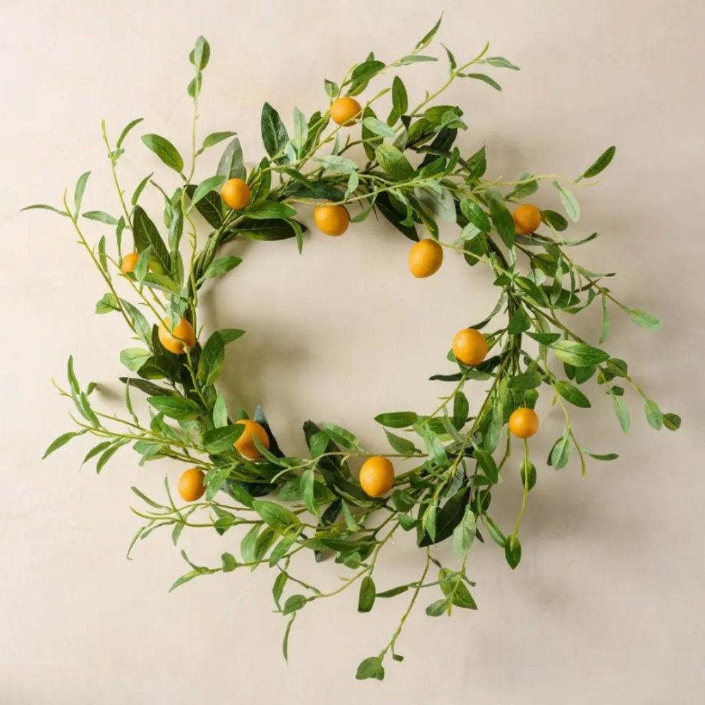 MAGNOLIA HOME LEMON CITRUS FRONT DOOR WREATH | SEASONAL DECOR | 24" | NEW